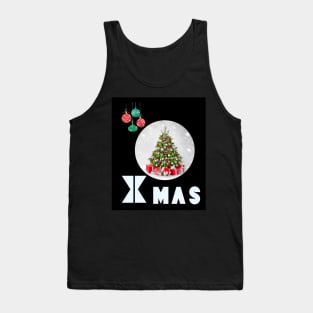 A heartwarming sight: Santa donkey! Its gentle look and playful eyes radiate innocence and joy, while the tree and gifts enhance festivity. Tank Top